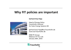 Why FIT policies are important