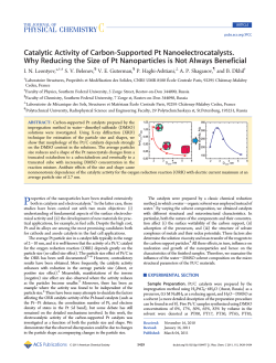 Catalytic Activity of Carbon-Supported Pt Nanoelectrocatalysts.