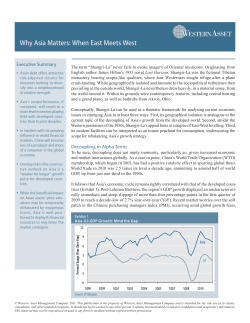 Why Asia Matters: When East Meets West Executive Summary