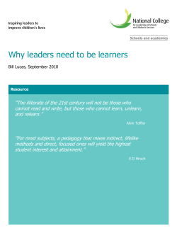 Why leaders need to be learners