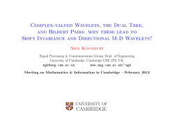 Complex-valued Wavelets, the Dual Tree, Shift Invariance and Directional M-D Wavelets?
