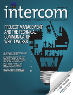 proJeCt MAnAgeMent AnD the teChnICAl CoMMunICAtor: whY It worKs