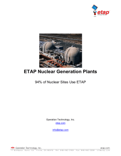 ETAP Nuclear Generation Plants 94% of Nuclear Sites Use ETAP
