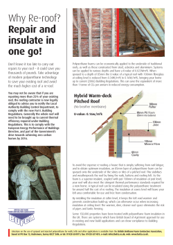 Why Re-roof? Repair and insulate in one go!