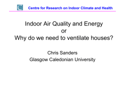 Indoor Air Quality and Energy or Chris Sanders
