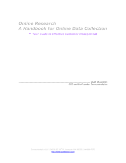 Online Research A Handbook for Online Data Collection  -