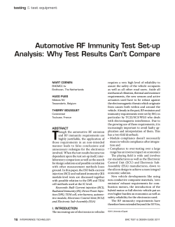 Automotive RF Immunity Test Set-up  testing    &amp;