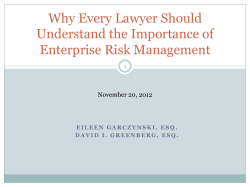 Why Every Lawyer Should Understand the Importance of Enterprise Risk Management