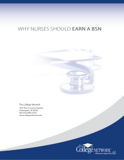 Why Nurses should Earn a BSn NETWORK life The College network