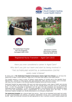 The Sutherland Hospital Garrawarra Centre 430 The Kingsway