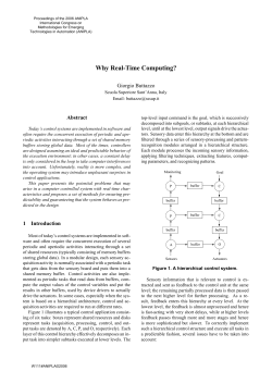 Why Real-Time Computing? Giorgio Buttazzo Abstract
