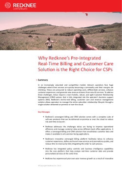 Why Redknee’s Pre-Integrated Real-Time Billing and Customer Care