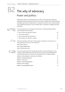 B2 why Power and politics SECTION