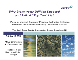 Why Stormwater Utilities Succeed and Fail: A “Top Ten” List