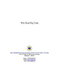 Why Read Rig Veda  #63, 13