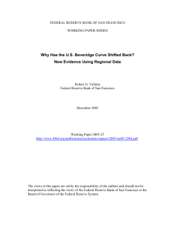 Why Has the U.S. Beveridge Curve Shifted Back?