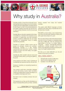 Why study in Australia?
