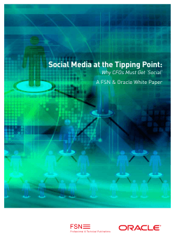 Social Media at the Tipping Point: Why CFOs Must Get ‘Social’