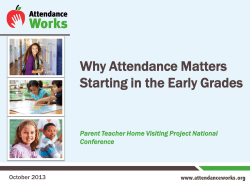 Why Attendance Matters Starting in the Early Grades