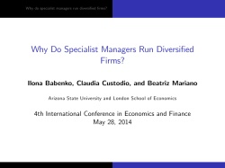 Why Do Specialist Managers Run Diversi…ed Firms?