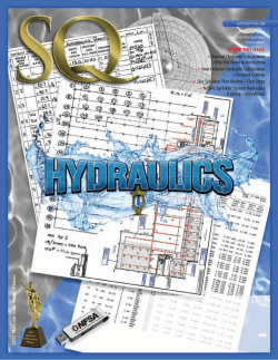 INSIDE THIS ISSUE: s Manual Hydraulic Calculations