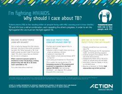 I’m fighting HIV/AIDS. Why should I care about TB?