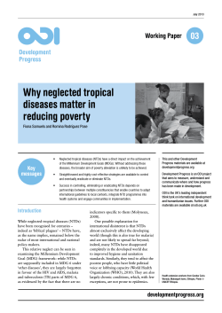 Why neglected tropical diseases matter in reducing poverty 03