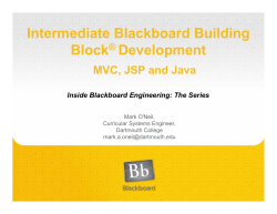 Intermediate Blackboard Building Block Development