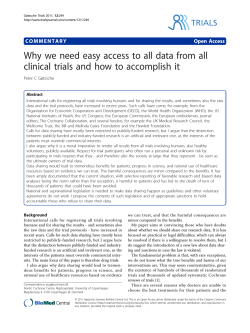 Why we need easy access to all data from all TRIALS