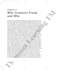 Who Commits Fraud and Why Chapter 2