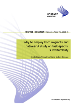 Why to employ both migrants and natives? A study on task-specific substitutability