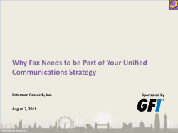 Why Fax Needs to be Part of Your Unified Communications Strategy