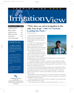 Irrigation View “Why they say pivot irrigation is the