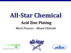 All-Star Chemical Acid Zinc Plating Merit Process – Mixed Chloride