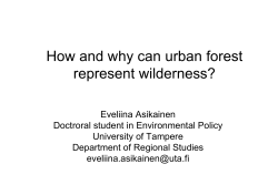 How and why can urban forest represent wilderness?