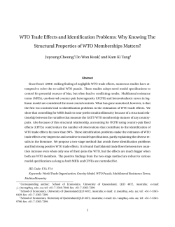 WTO Trade Effects and Identification Problems: Why Knowing The