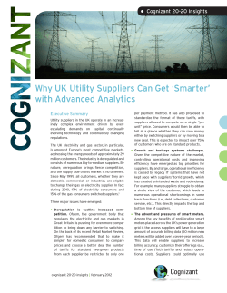 Why UK Utility Suppliers Can Get ‘Smarter’ with Advanced Analytics •