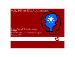 Why HP for SIMULIA/Abaqus