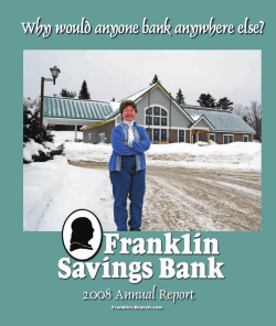 Why would anyone bank anywhere else? 2008 Annual Report
