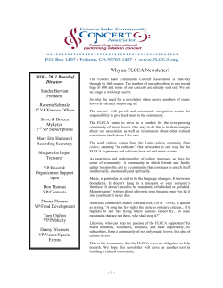 Why an FLCCA Newsletter?  2010 – 2011 Board of Directors