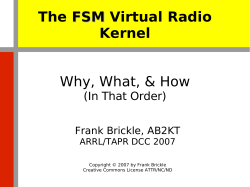 The FSM Virtual Radio Kernel FSM