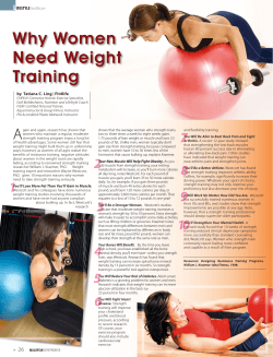 Why Women Need Weight Training