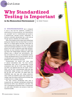 why standardized Testing is Important  solutions