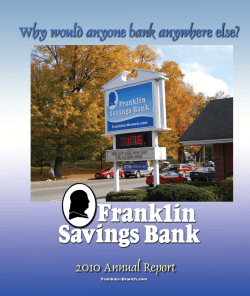 Why would anyone bank anywhere else? 2010 Annual Report