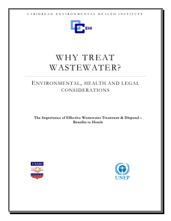 WHY TREAT WASTEWATER? E ,