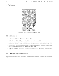 5 Phylogeny 5.1 References