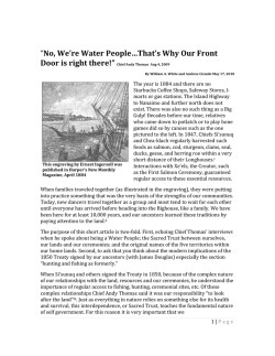 No, We&rsquo;re Water People&hellip;That&rsquo;s Why Our Front    Door is right there!&rdquo; 
