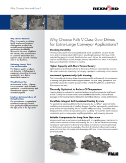 Why Choose Falk V-Class Gear Drives for Extra-Large Conveyor Applications? Gear?