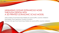 MINIMISING SODAR EXTRANEOUS NOISE THROUGH DESIGN WITH A 3D-PRINTED ULTRASONIC SCALE MODEL