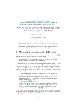 Why we cannot apply set-theoretical arguments to number theory unrestrictedly